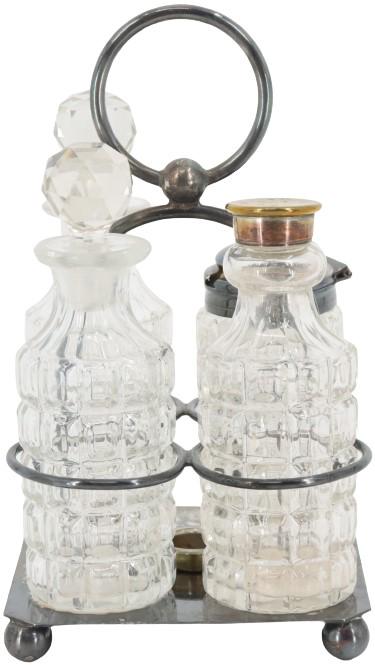4 Bottle Silver Plated Cruet Set (1 of 13)