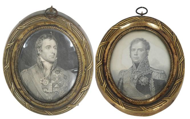 Portraits of Two European Military Officers 1800s (1 of 12)