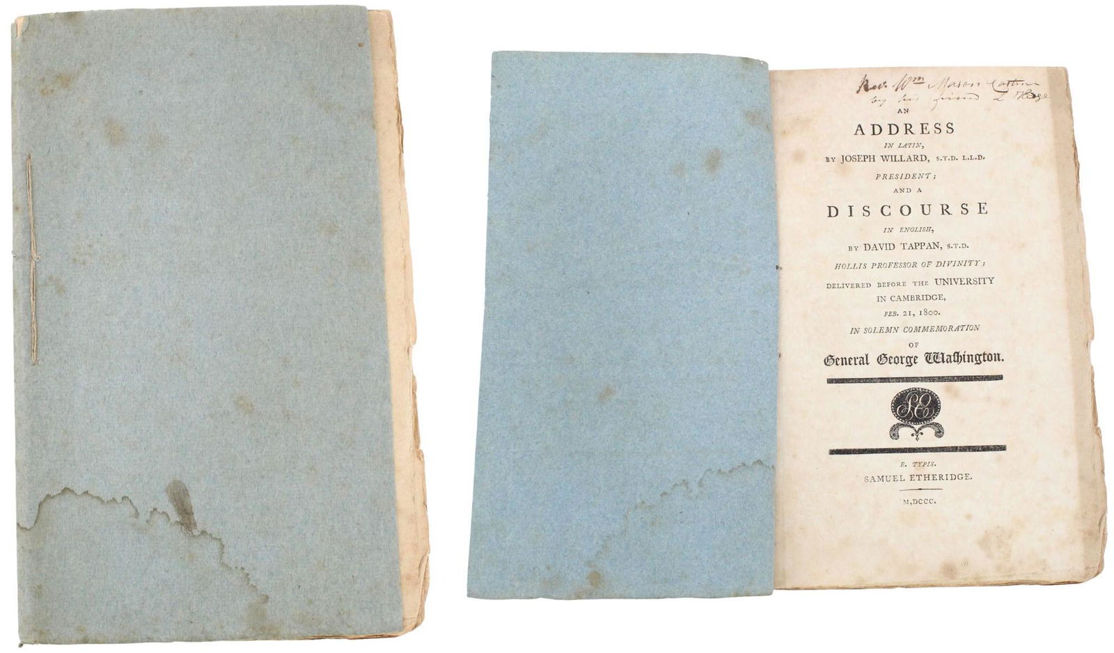 Washington Address In Latin By Joseph Willard 1800 (1 of 12)