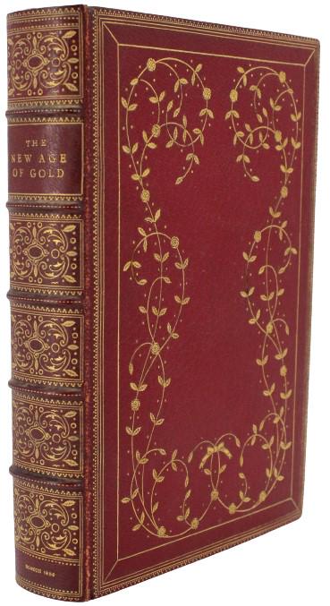 The New Age Of Gold, Romaine 1856 Stikeman Binding: The New Age Of Gold; Or The Life And Adventures Of Robert Dexter Romaine. Written by himself, Boston: Phillips, Sampson and Company. 13 Winter Street, 1856. A first edition in an exquisite binding by 