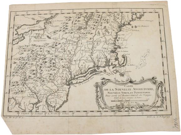 Jacques Bellin Map of New England 1757 (1 of 11)