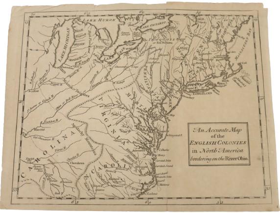 Map of the American Colonies from December, 1754 (1 of 11)