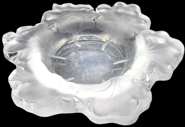 Large Lalique "Capucines" Art Glass Crystal Bowl (1 of 10)
