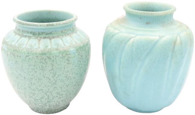 (2) Blue Rookwood Vases (1 of 10)