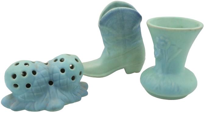 (3) Van Briggle Set, Vase & Centerpieces (1 of 5)