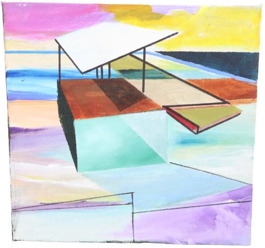 Bernard Healey (20th/21st C) USA, Oil on Canvas: Bernard Healey (20th/21st C) American, Oil on Canvas. Coastal abstract oil on canvas. Healey studied at the San francisco Art Institute in the 1940's. He was a member of the Marin Society of Artists a