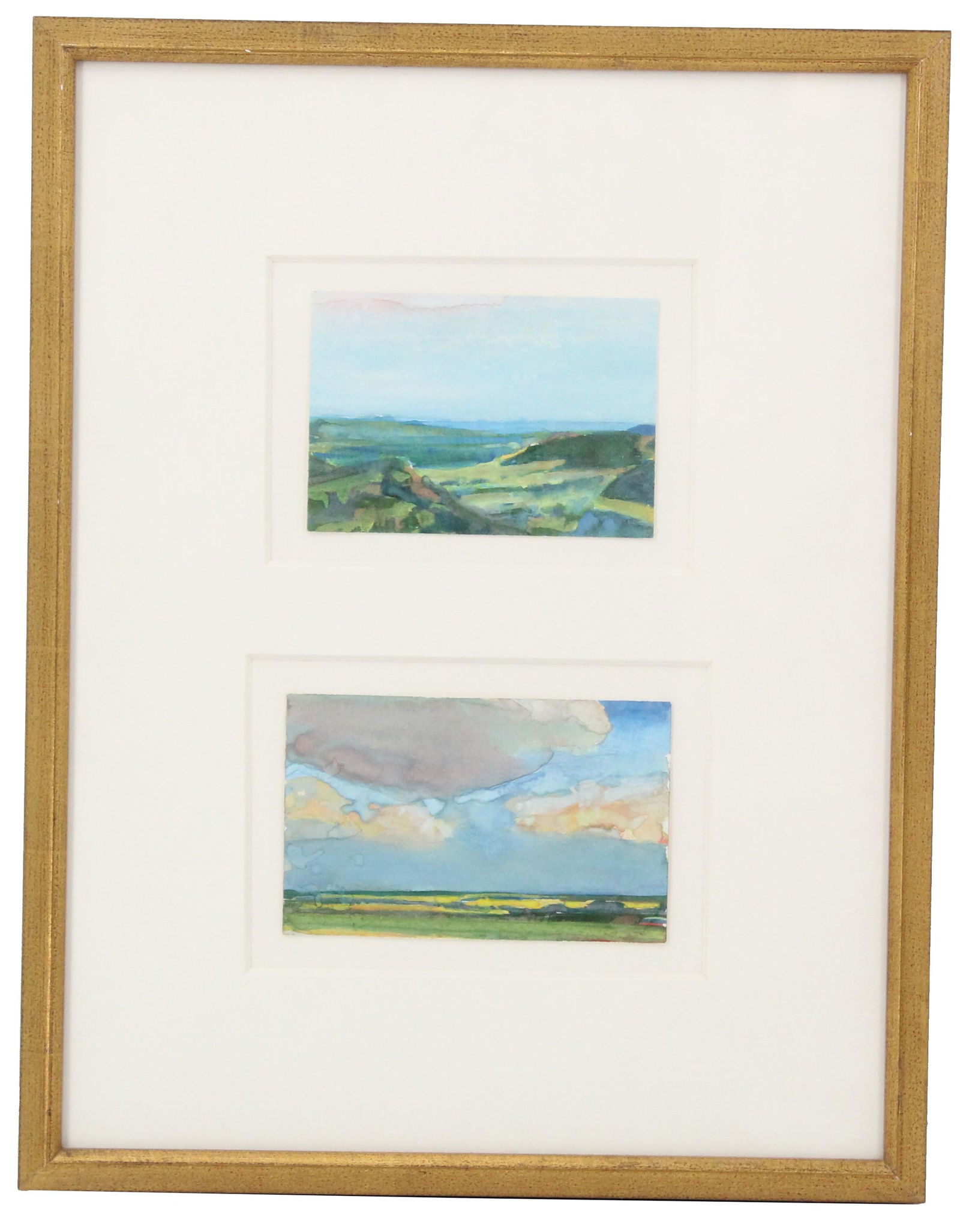 Artist Unknown, Double Landscape, Watercolor (1 of 9)