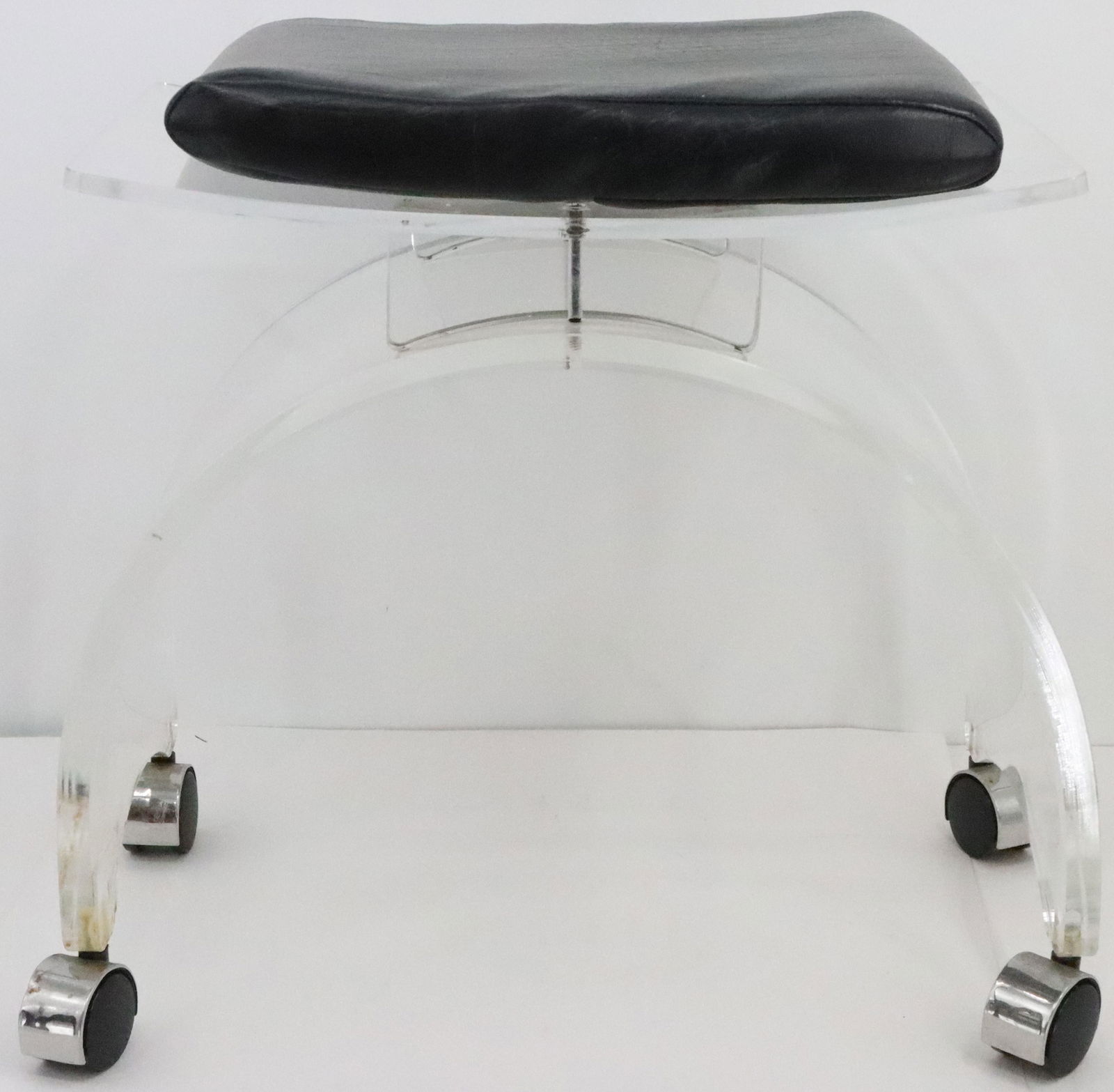 Acrylic Stool With Black Cushion (1 of 13)