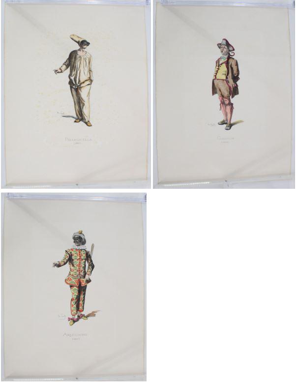 (3) Maurice Sand, Masks and Jesters, Print (1 of 18)