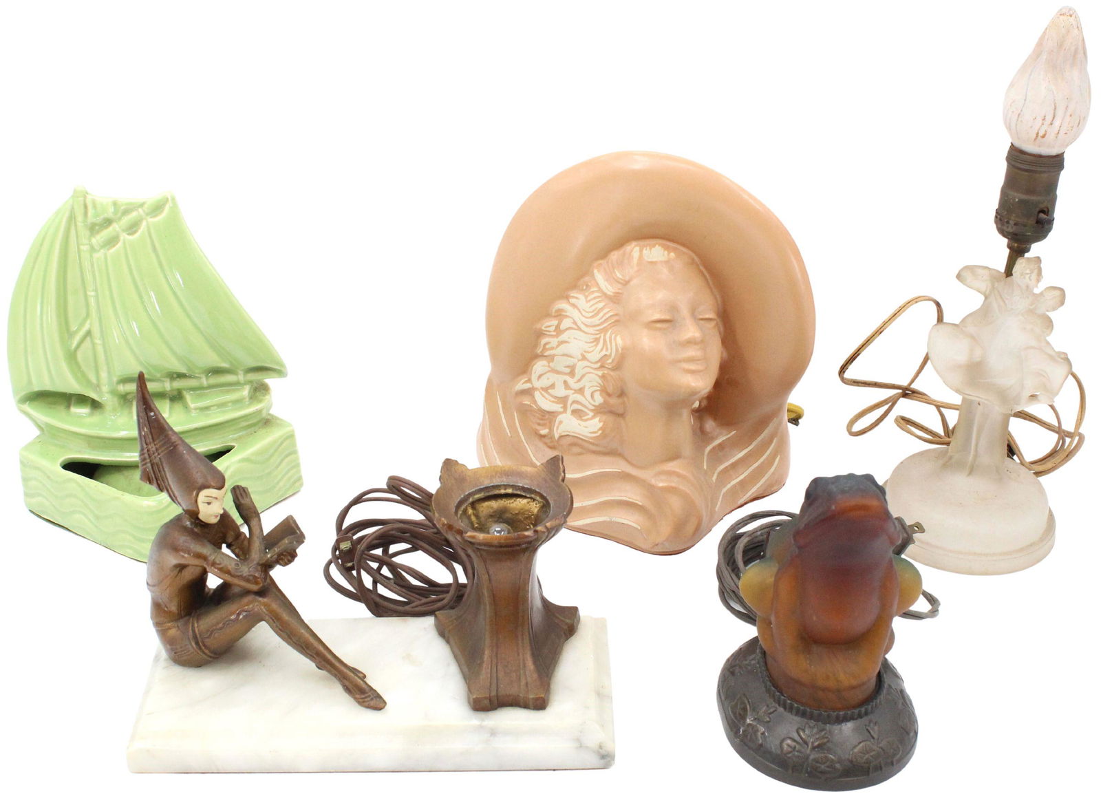 (5) Pcs Vintage Art Nuevo Lamps (1 of 20)