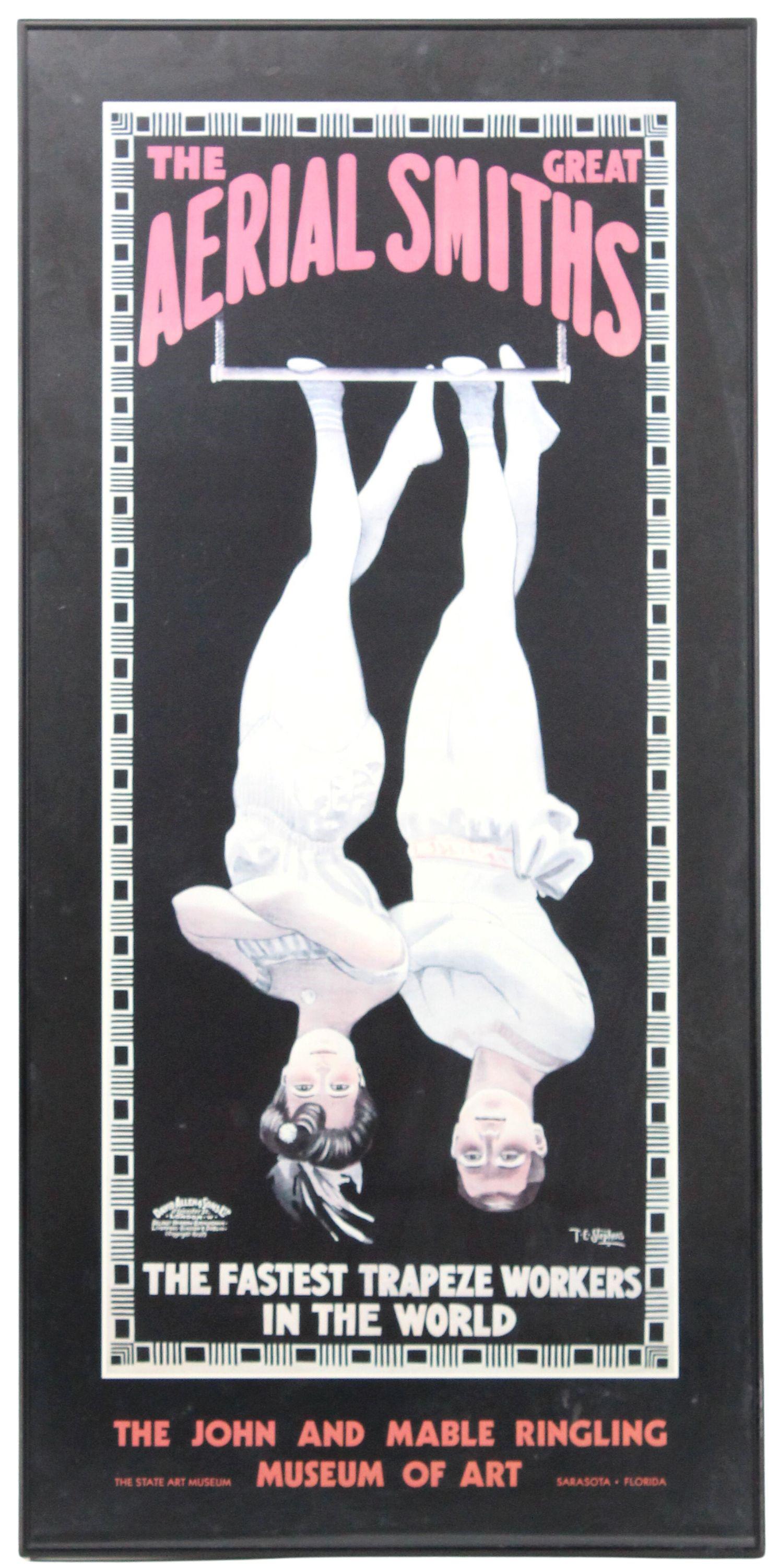 T. E. Stephens, Ringling Poster: T. E. Stephens, Ringling Poster. Titled "The Great Aerial Smiths"Signed "T. E. Stephens" in lower right. Date: Early 1900'sPoster of the Great Serial Smiths. Also known as the fastest trapeze workers 
