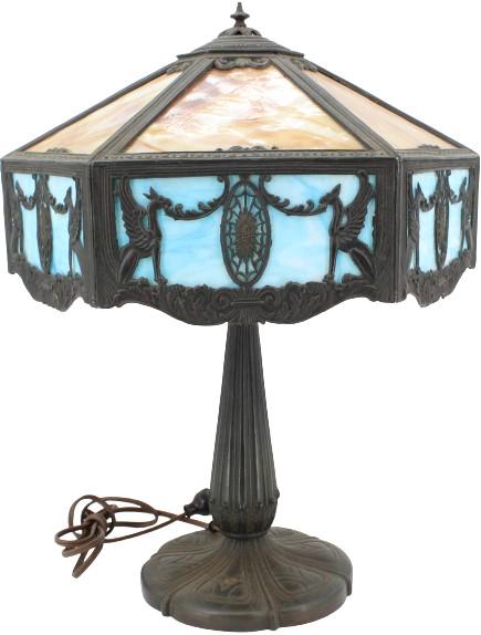Vintage Tiffany Style Table Lamp (1 of 19)