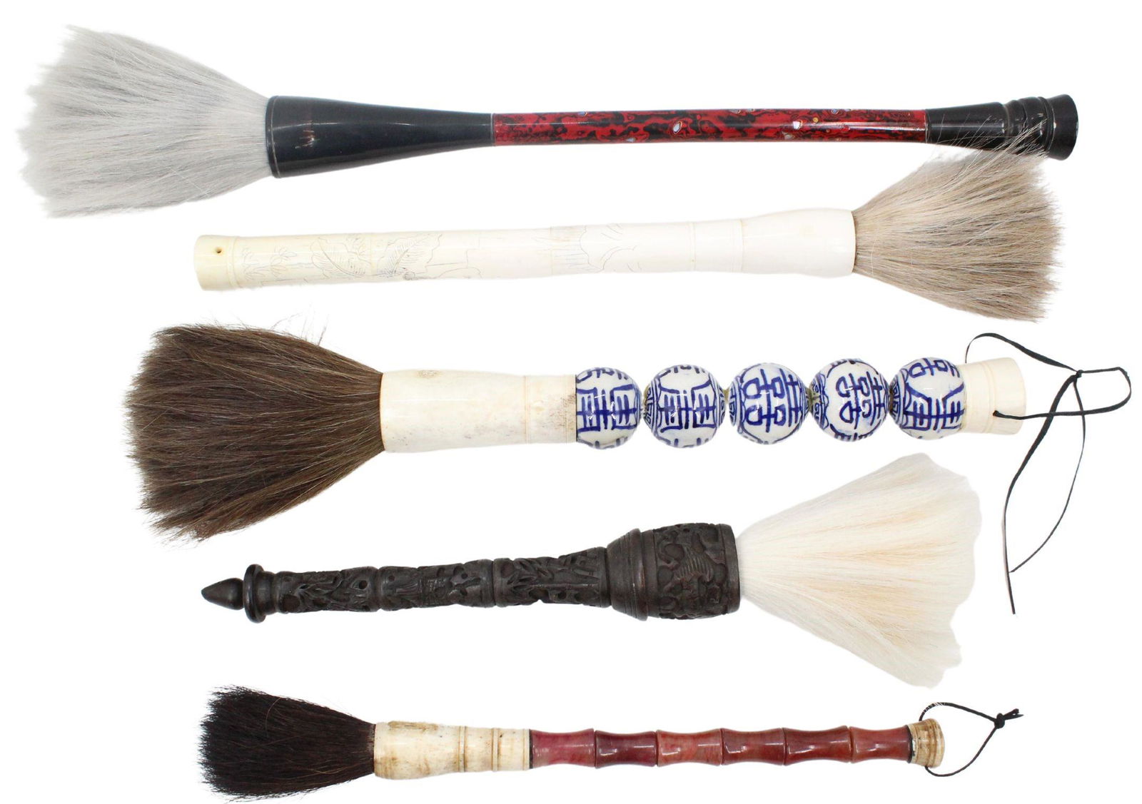 Collection of 5 Chinese Calligraphy Brushes (1 of 20)