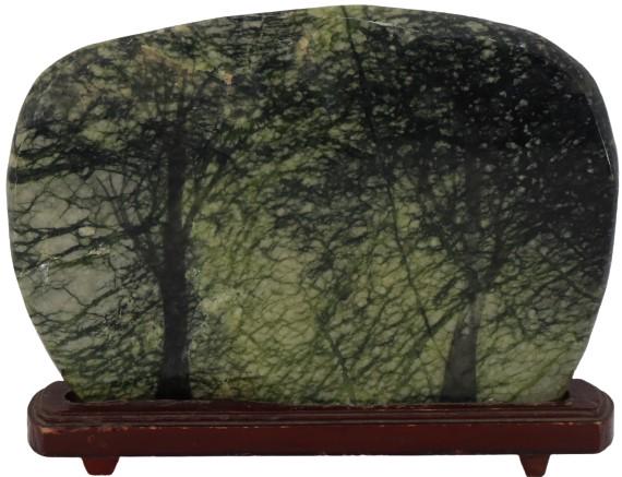 Chinese Artistically Enhanced Stone On Wooden Base (1 of 13)