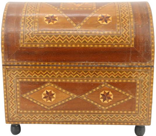 Egyptian Inlaid Wooden Box with Domed Top (1 of 20)