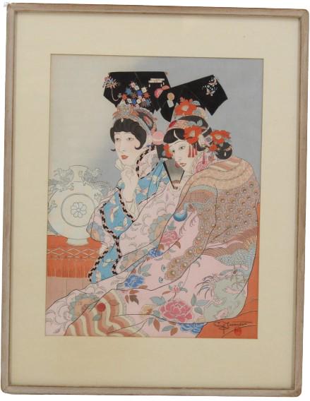 Paul Jacoulet (1902-1960) French, Woodblock Print (1 of 10)