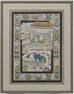 Indian Painting with Palace Scenes, on Silk