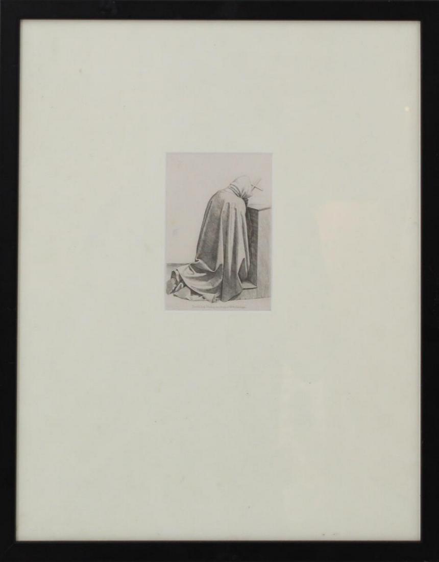 Johann Friedrich Overbeck, Praying Monk, Etching (1 of 4)