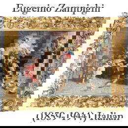 Rare Eugenio Zampighi 1859-1944 Italian Oil/Canvas