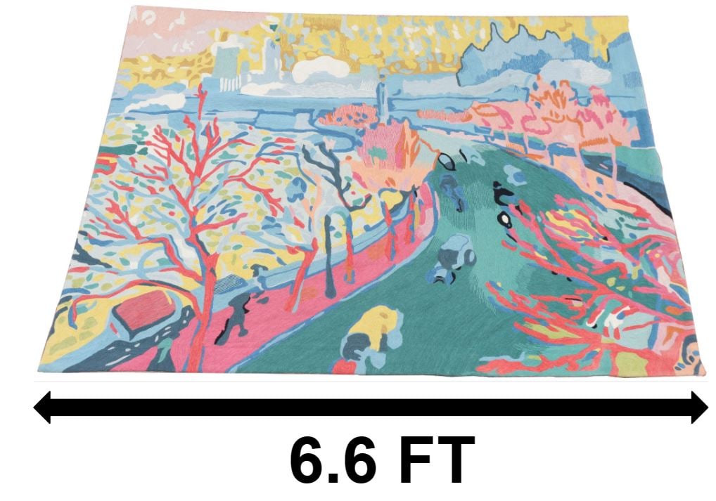 After Andre Derain (1880-1954) French, Tapestry: After Andre Derain (1880-1954) French, Tapestry. Tapestry Wall Hanging of Derain's 1906 Fauve Painting "Charing Cross Bridge". Size: 63 1/2 x 79 in.