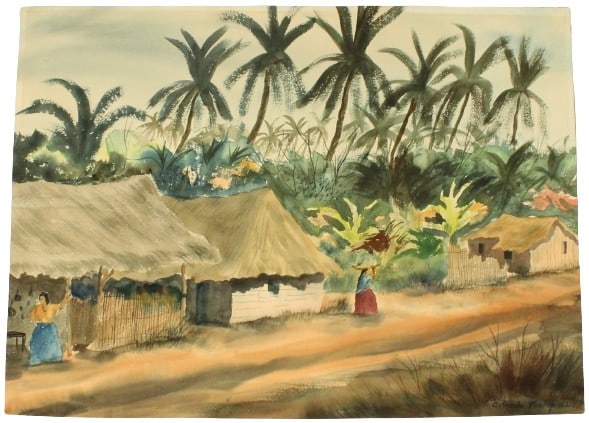 Alfred C. Ybarra (1905 ? 2001) Tropical Watercolor (1 of 15)