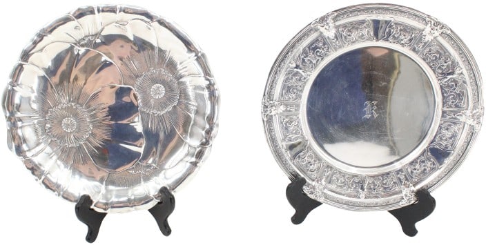 (2) Sterling Silver Trays Wallace & Gorham 31ozt. (1 of 20)