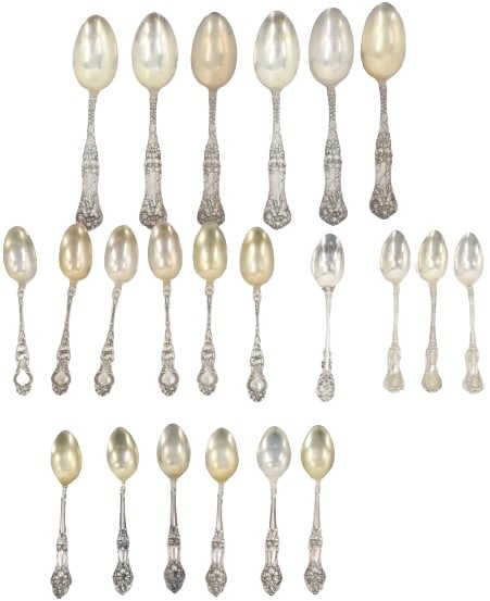 (21) King Edward Sterling Silver Spoons 10.330 ozt (1 of 18)