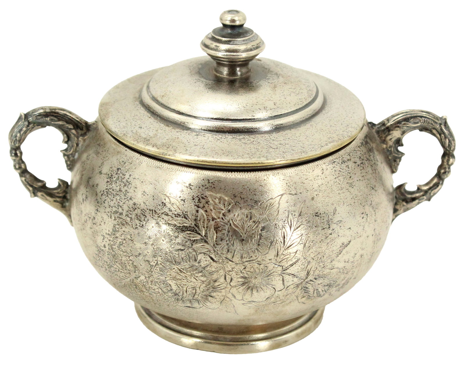 Russian Silver Sugar Jar & Lid w/ Gold Wash 6.5ozt (1 of 16)