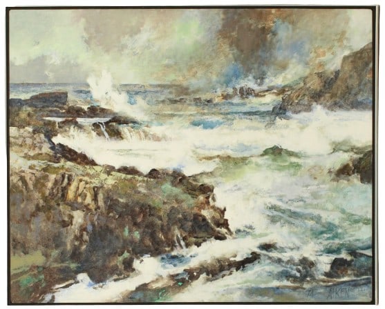 William Aiken (B 1934) USA, O/C "White Sea" (1 of 8)