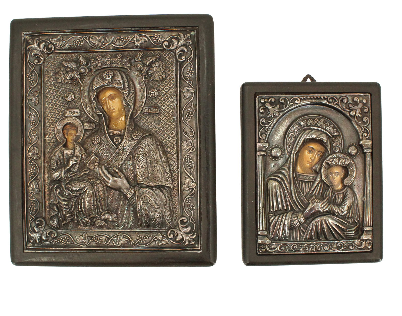 Pair of 2 Greek Madonna & Child Icons (1 of 19)