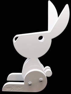 Jorge Blanco (b 1945) American, Sculpture: Jorge Blanco (b 1945) American, Sculpture. Titled 'Bunny'. Painted aluminum. Signed on leg and numbered 2 of 9. Blanco (American born in Venezuela) is an international artist who has created a