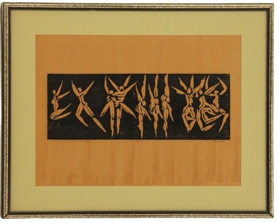 Joshua Jacobo (20th/21st C) USA, Woodblock Print (1 of 12)