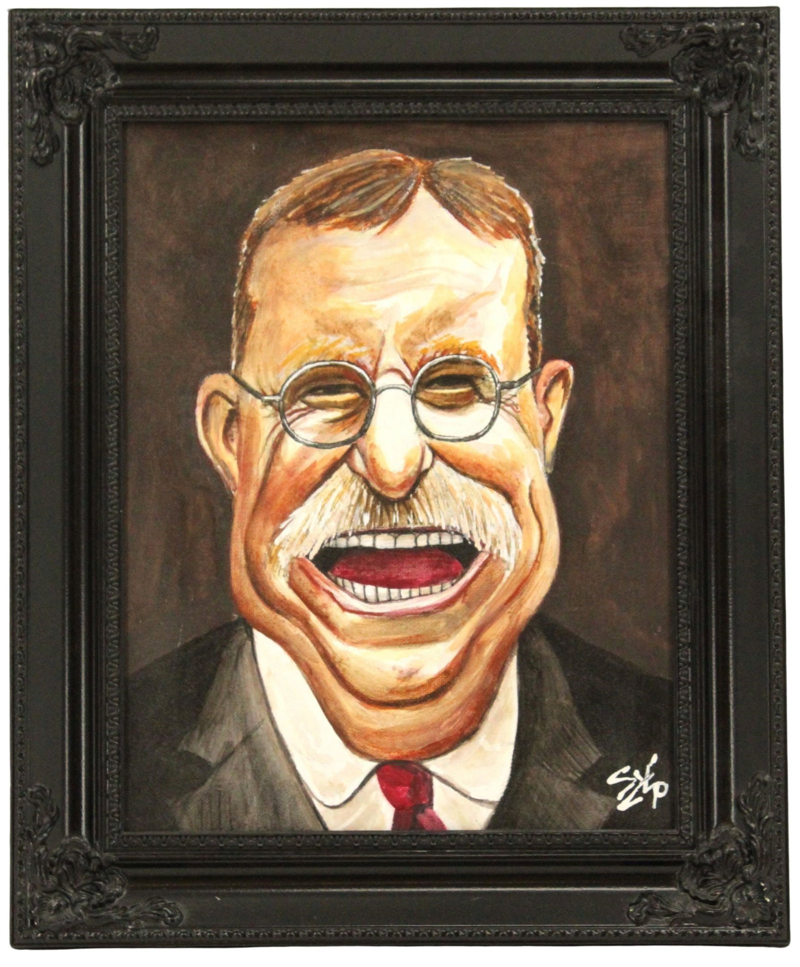 Theodore Roosevelt Art/by Pulitzer Prize Artist: A two-time Pulitzer Prize winner and chief editorial cartoonist at The Boston Globe from 1967 ? 2001, Paul Szep has been described as a pioneering cartoonist with ?scathing wit and a drawing style tha