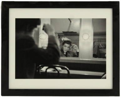 Photo Print of Elvis Presley By Alfred Wertheimer: "Stage Show". Dressing Room. 1956 When Alfred Wertheimer was hired by RCA Victor Records in 1956 to photograph one of the label?s newest talents, he was pleased to have a gig?any gig. Wertheimer spent