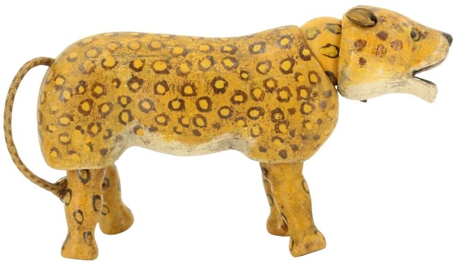Antique Schoenhut Wood Carved Glass Eyed Leopard (1 of 10)