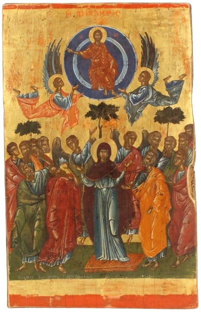 Wooden Icon 18th Century Russian Icon 'Ascension' (1 of 20)