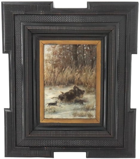 19C European O/C Sporting Landscape Hunt Signed (1 of 15)