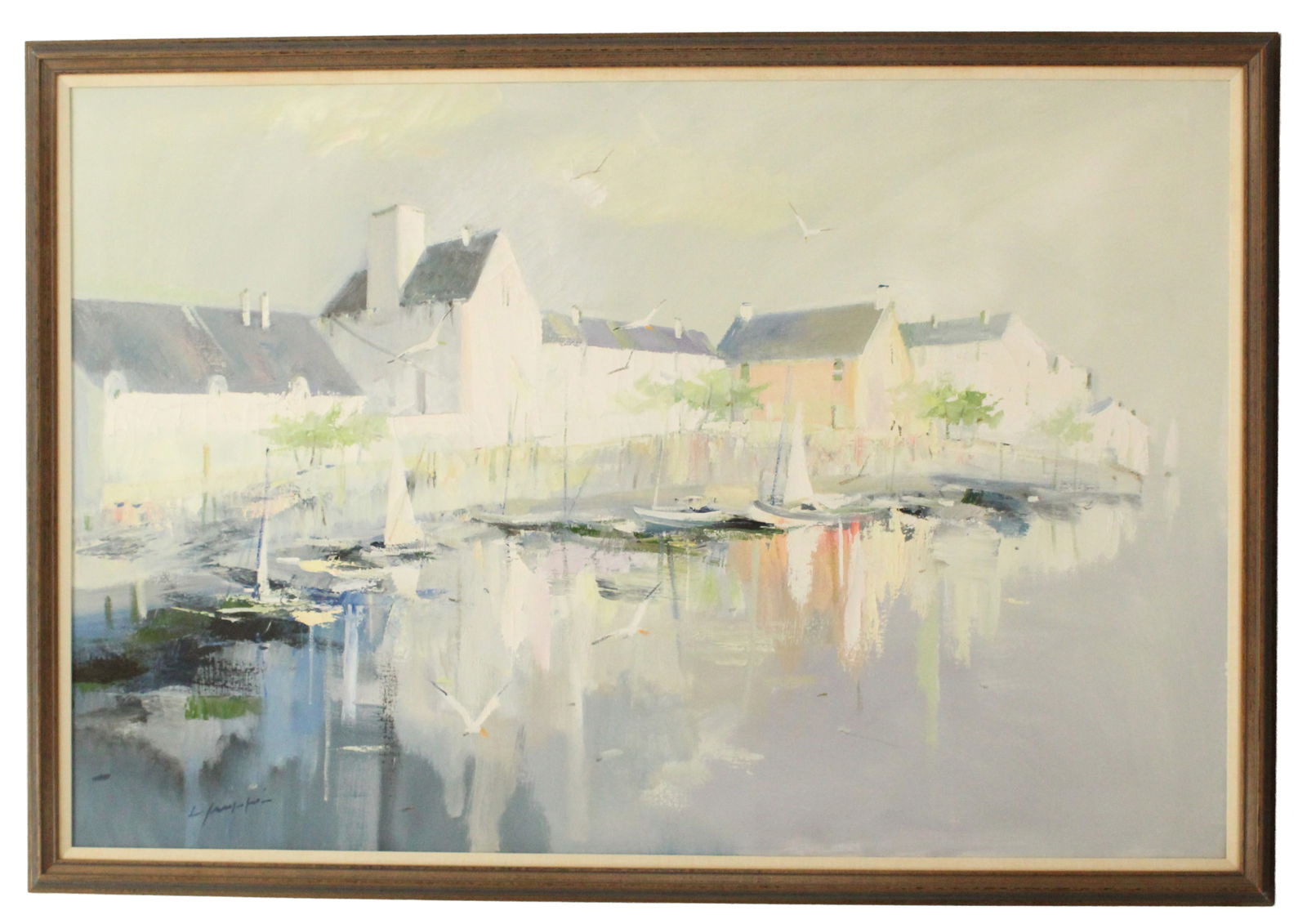 Charles Gruppe (1860-1940) USA, Harbor Painting (1 of 12)