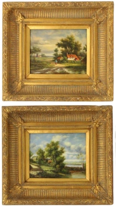 British School, Oil on Panel, 19th C Style (1 of 13)