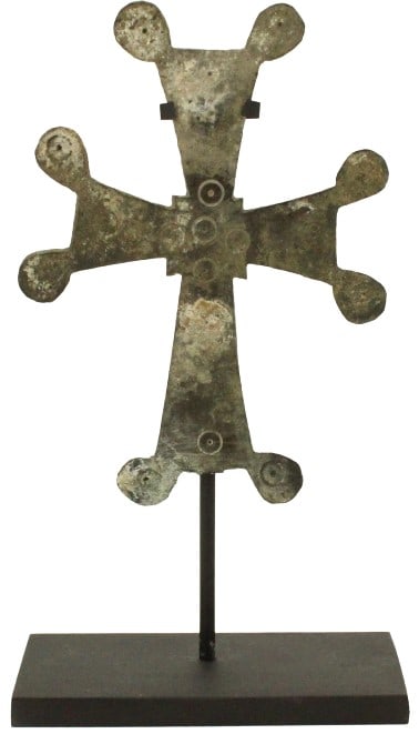 8th-11th C. A.D. Byzantine Bronze Cross on Stand (1 of 15)