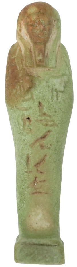 Green Faience Ancient Egyptian Ushabti (1 of 13)