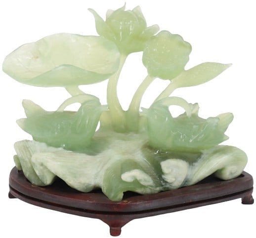 Chinese Carved Jadeite Sculpture of Birds Nature (1 of 17)