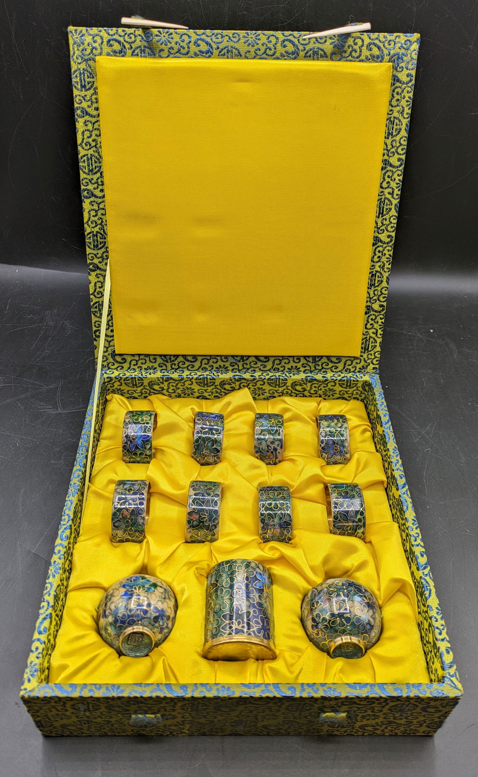 Chinese Cloisonne Collection in Fitted Box (1 of 12)
