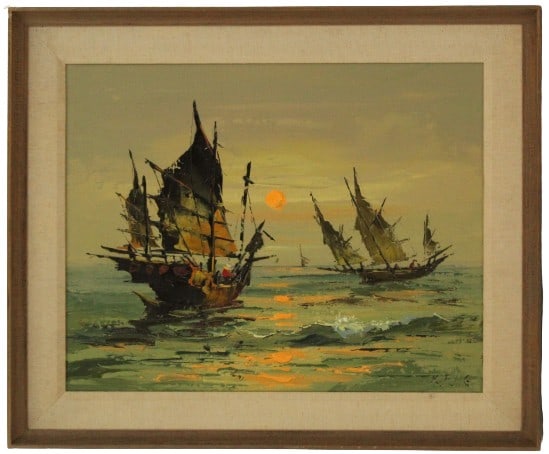 Kee Fung Ng (B. 1941) Chinese American, O/C (1 of 9)