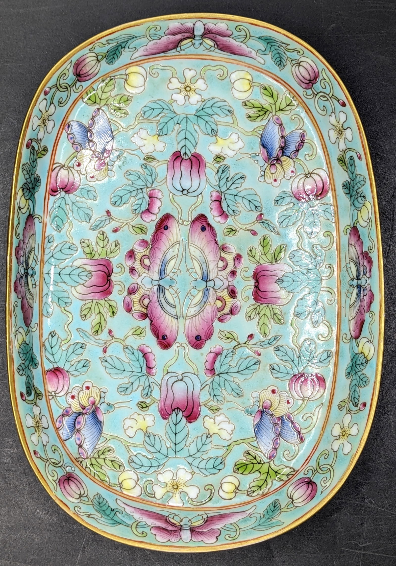 Small Chinese Butterfly Dish with Marking (1 of 6)