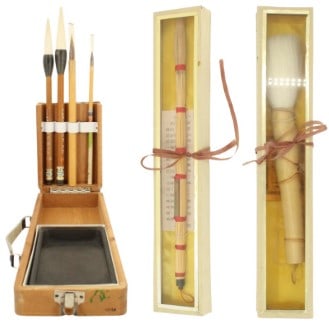 Collection of Calligraphy Brushes, Boxed (1 of 20)