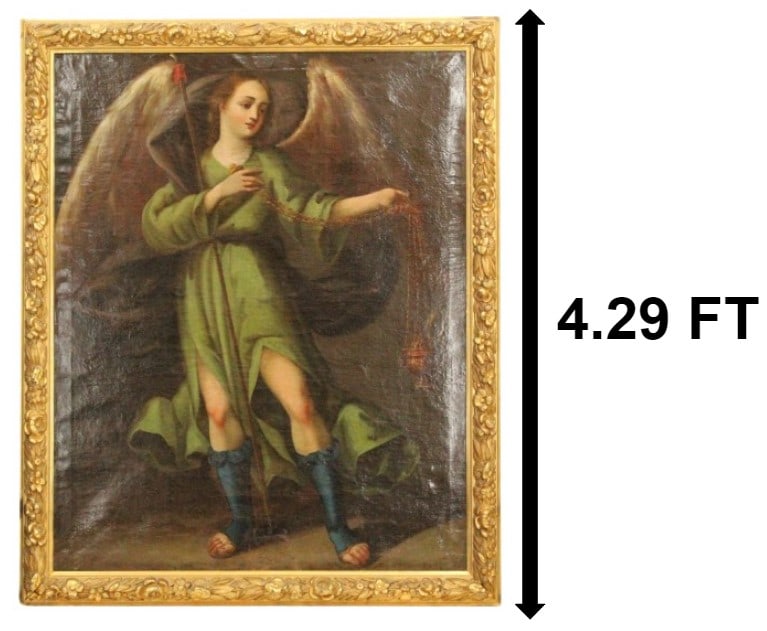 Old Master Painting of Gabriel, Oil on Canvas (1 of 19)