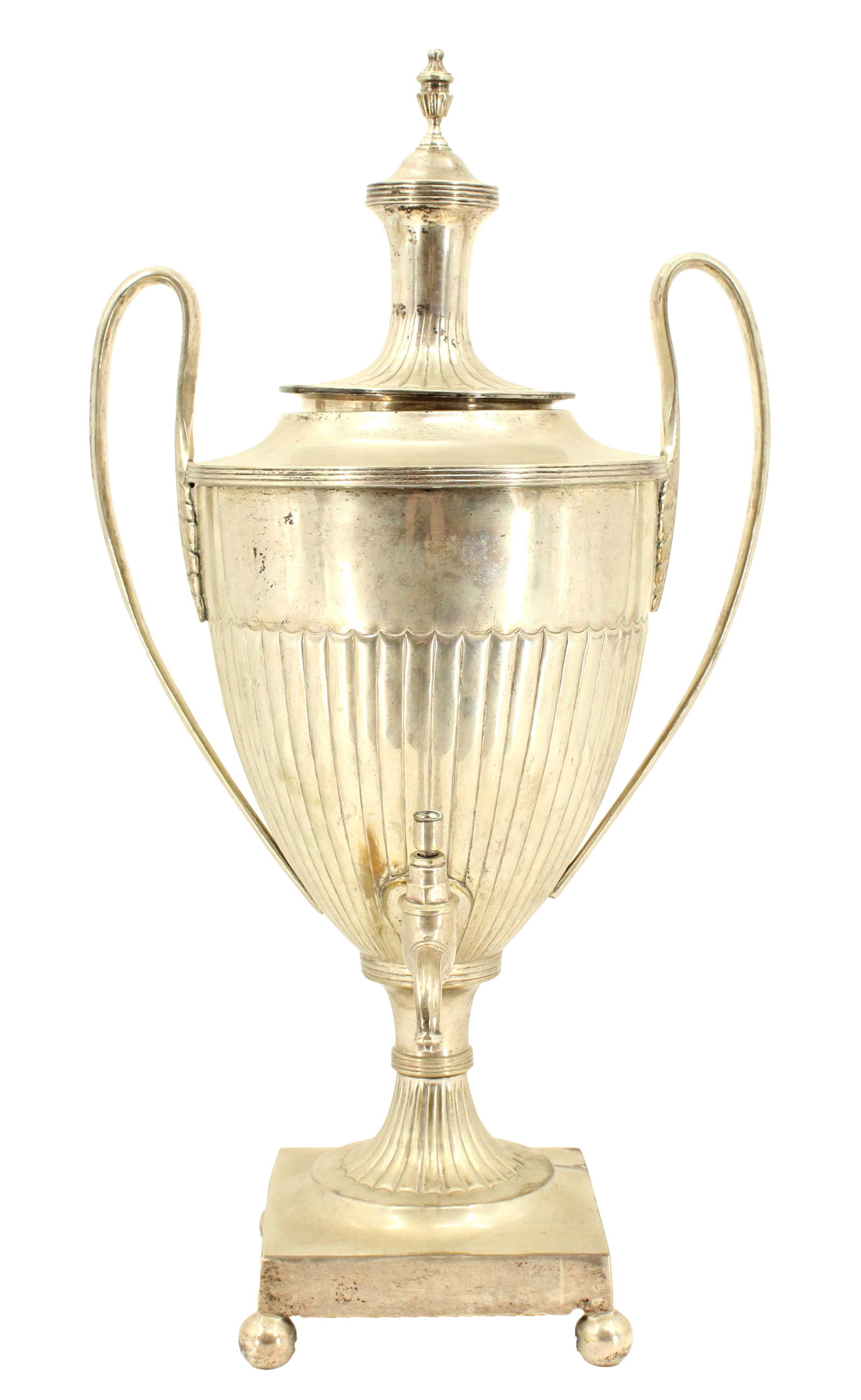 Antique Silver Plated Lobed Tea Urn (1 of 19)