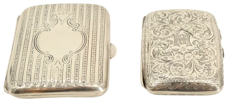 (2) Silver Cigarette Cases - 3.205 ozt. (1 of 20)