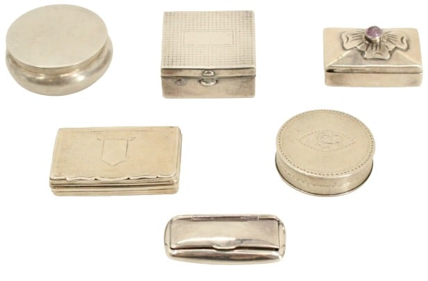 (6) Sterling Silver Boxes - 2.47 ozt. (1 of 20)